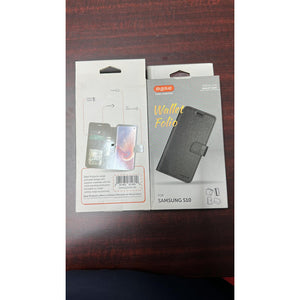 Base Wallet Folio Back case for Samsung S10, Black