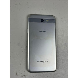 Samsung Galaxy J7 V Silver 16GB Broken LCD Phone Turning On Phone for Parts Only