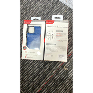 Entronix Phone case for iPhone 13 Mini, Blue Leather