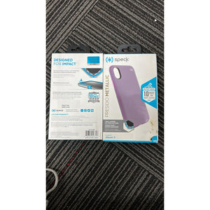 Speck Presidio Metallic Back case for iPhone X, Drop Protection, Purple