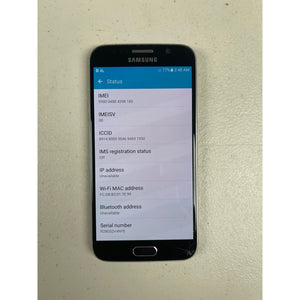 Samsung Galaxy S6 32GB Blue Broken LCD Phone Turning On Phone for Parts Only