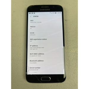 Samsung Galaxy S6 Blue 32GB Broken LCD Phone Turning On Phone for Parts Only